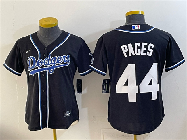 Youth Los Angeles Dodgers #44 Andy Pages Black Stitched Baseball Jersey Youth Los Angeles Dodgers #44 Andy Pages Black Stitched Baseball Jersey
